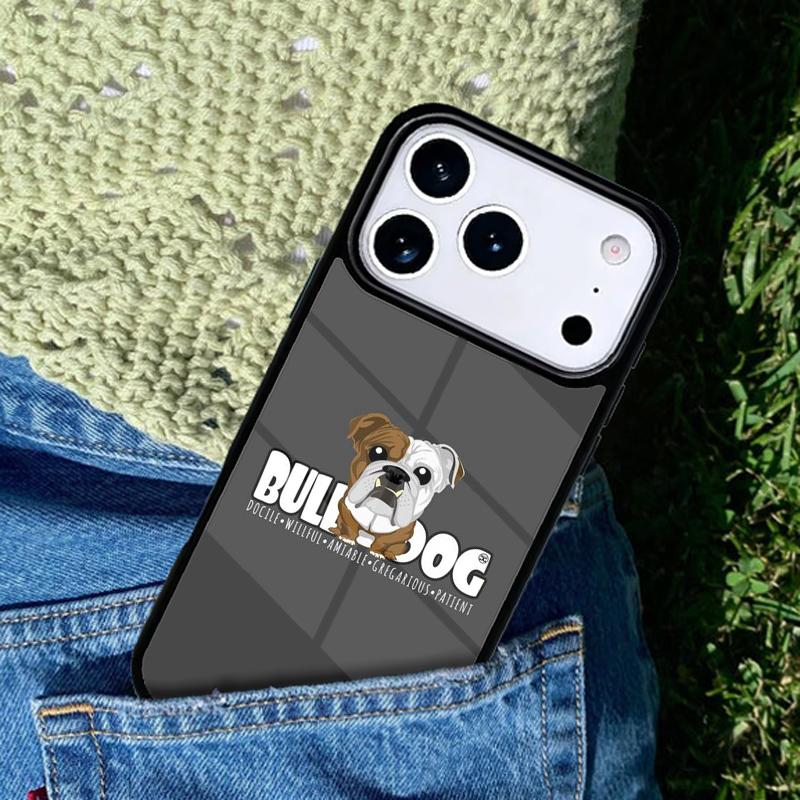British English Bulldog Phone Case Cover for IPhone 11 12 13 14 15 16e 17 Pro Max Coque for IPhone 17 Air