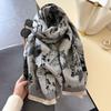 Шарф женский новый зимний теплый платок двойного назначения искусственный кашемировый шарф для защиты шеи