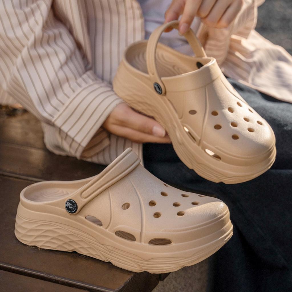 Women's Summer Slippers, Indoor Bathroom, Wear-resistant Couple, Outdoor, Perforated Shoes, Beach Shoes