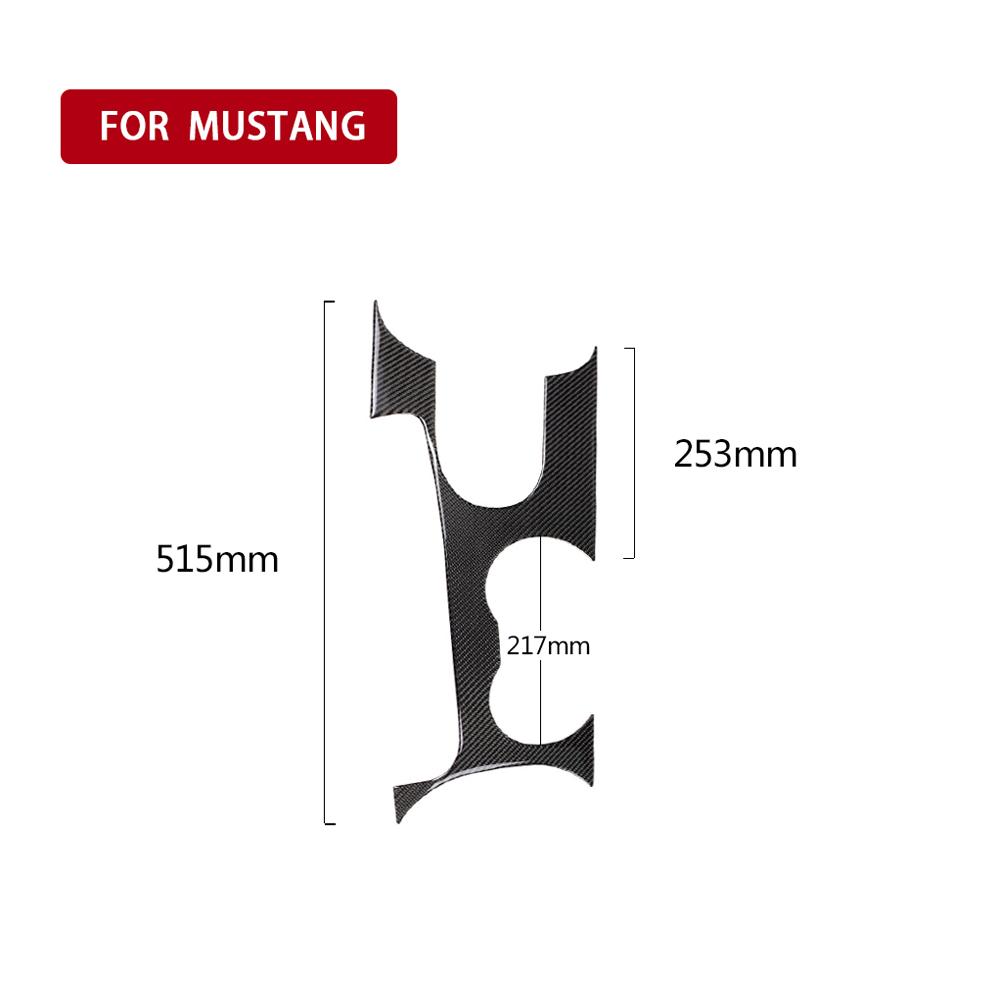 Fit For Ford Mustang 2015-2017 Carbon Fiber Interior Gear Shift Panel Cover Trim