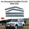 Window Visor For Mitsubishi PAJERO V73-V97 2008-2024 Accessories DOOR VISOR Window Weather Guard Door Visor Vent Shades