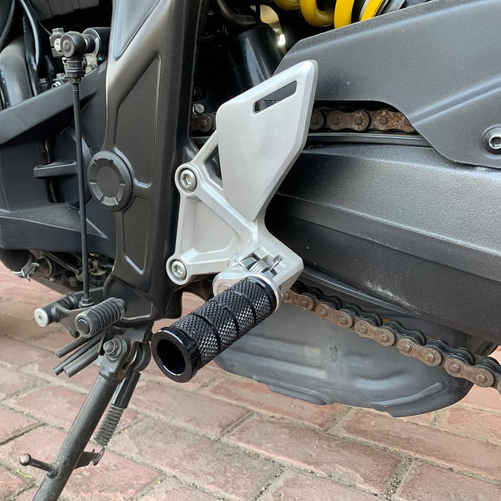 LEDISHUN Регулируемый комплект подножек для Kawasaki ZX-25R ZX-4R ZX-4RR Ninja 250 Ninja 400 Z250 Z400 (черный)