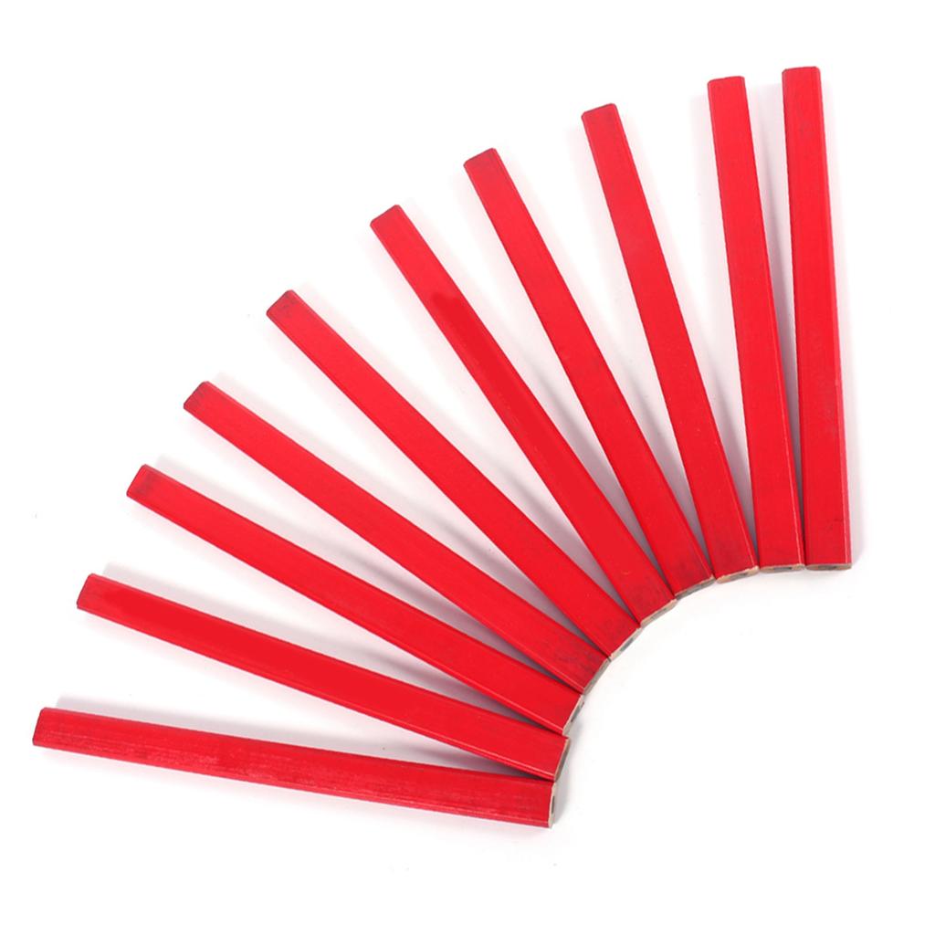 10 шт./упак. 175 мм восьмиугольный твердый красный плотницкий карандаш для столярных работ