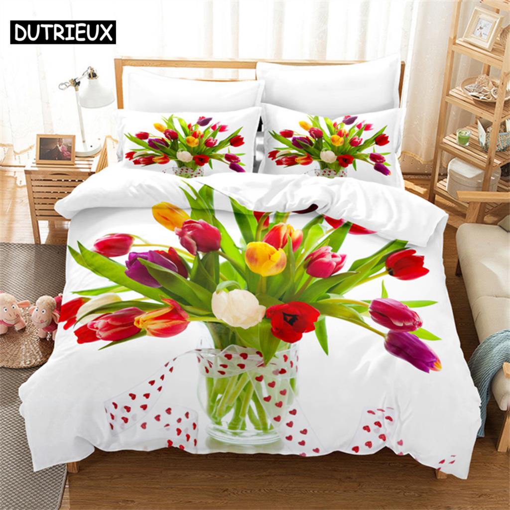 Комплект постельного белья Tulip Scenery Queen, пододеяльник, детский комплект постельного белья, комплект постельного белья King Size, комплект постельного белья