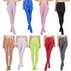 Womens Wet Look Glossy Leggings Elastic Waistband Footed Design Slim Fit Tights Nightclub Dancewear