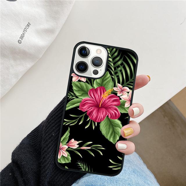 Monstera Flower Tropical Green Leaves Phone Case Cover for iPhone 17 Air 16 15 14 13 11 12 Pro Max PlusS Coque