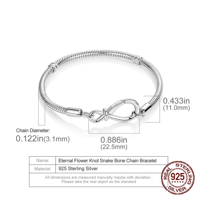 Дизайнерский браслет-цепочка с искрящейся бабочкой, лапой, сердцем, змеей, подходит для женщин, из стерлингового серебра 925 пробы, из бисера, ювелирные изделия
