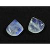15X15MM Natural Rainbow Moonstone Pear Both Side Faceted Gemstone 2 Pcs Lot RML-887
