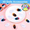 Plastic Kids Toys Cut Cartoon Eyes Plush Panda Eye DIY Dolls Materials 3D Dolls Accessories