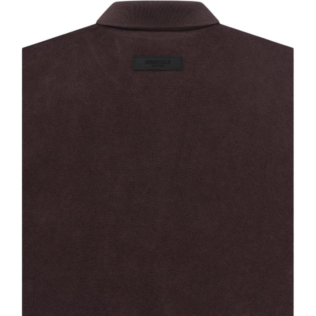 Fear of God Essentials Мужские топы-поло с коротким рукавом из махровой ткани SS23 Сливовый FOG-SS23-341