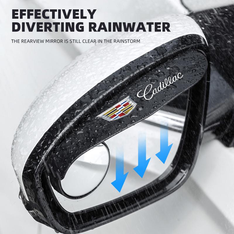 2in1 Car Rearview Mirror Rain Eyebrow Reversing Small Round Mirror for Cadillac Seville XT4 CT4 CT5 ATS SLR STS EXT CTS