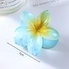 Gradient Transparent Large Flower Hair Clip Sweet Hair Claws for Women Resin Crab Clamp Barrettes Headwear Accessories