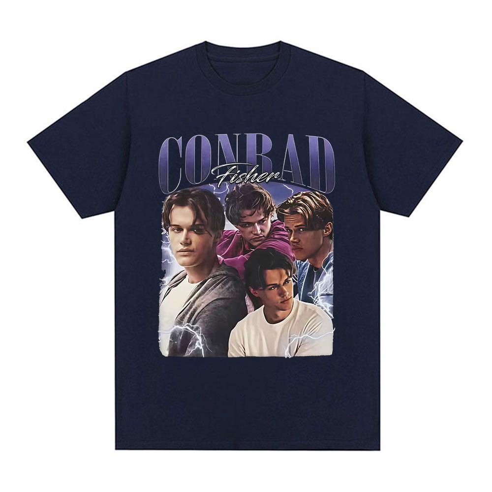 Retro Conrad Fisher Graphic T-shirt for Men, Gothic Fashion Trend, Summer Print, 100% Pure Cotton Loose Casual T-shirt