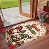 Christmas Custom Name Printed Square Area Rug Soft Non Slip Floor Carpet For Bedroom Holiday Gift