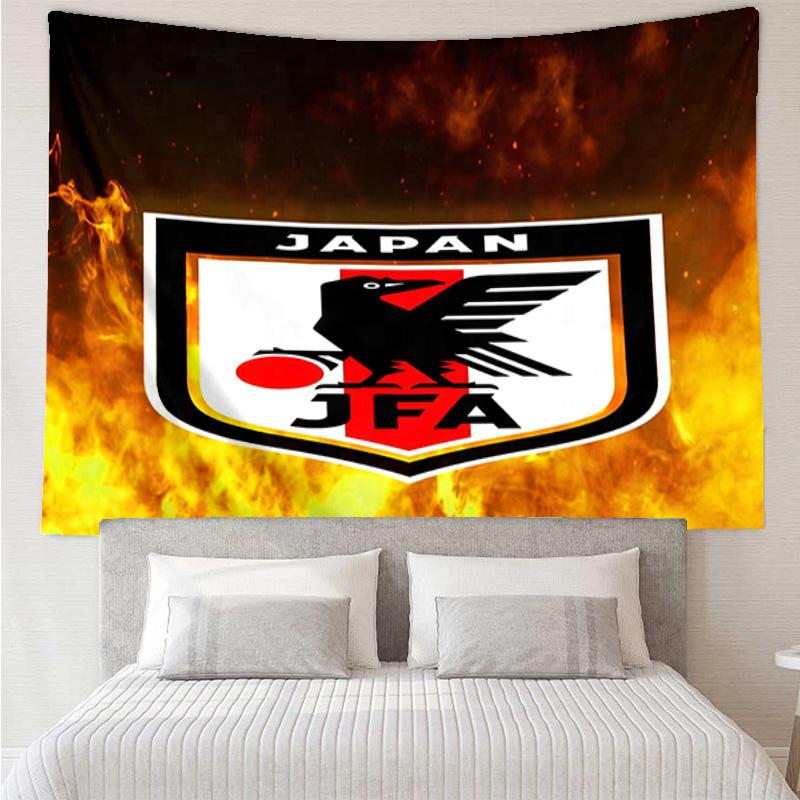 Japan Football Association Emblem Tapestry Room Decoration Wall Hanging for Living Room Bedroom, dormitory, Birthday and Christmas gifts