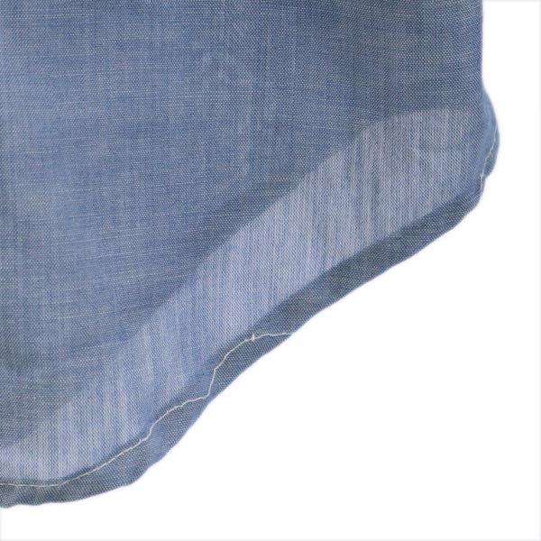 Sears Винтажная рубашка 70-х годов в западном стиле из шамбре с длинным рукавом Синяя Мужская Б/У