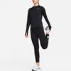 Nike Solid Color Fleece Lined Crew Neck Logo Micro Label Running Thumb Loop Crew Neck Long Sleeved Slim Fit Tight Fit DD6780-010
