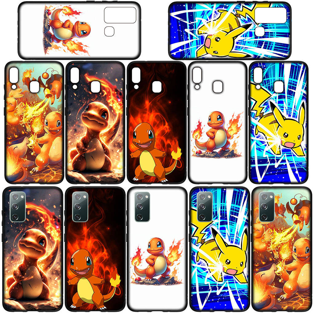 Cover for iPhone 17 16 15 Xiaomi Poco Redmi Note 14 13 12 11 Pro Max X 16e Samsung Galaxy S25 S24 S23 OPPO Huawei Charmander Anime Pikachu Phone Case