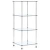 VidaXL 4-Tier Shelf Transparent 40x40x100 Cm Tempered Glass 249505