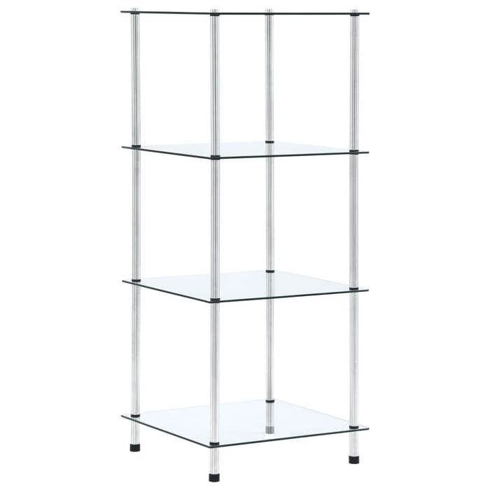 VidaXL 4-Tier Shelf Transparent 40x40x100 Cm Tempered Glass 249505