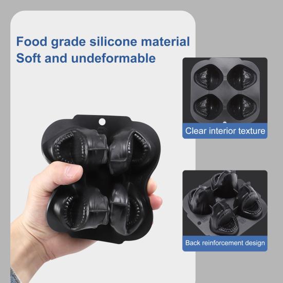 Форма для льда в форме акулы 3D силиконовые формы для льда в форме акулы новинка форма в форме акулы для коктейлей с виски вечеринка шоколадное приготовление