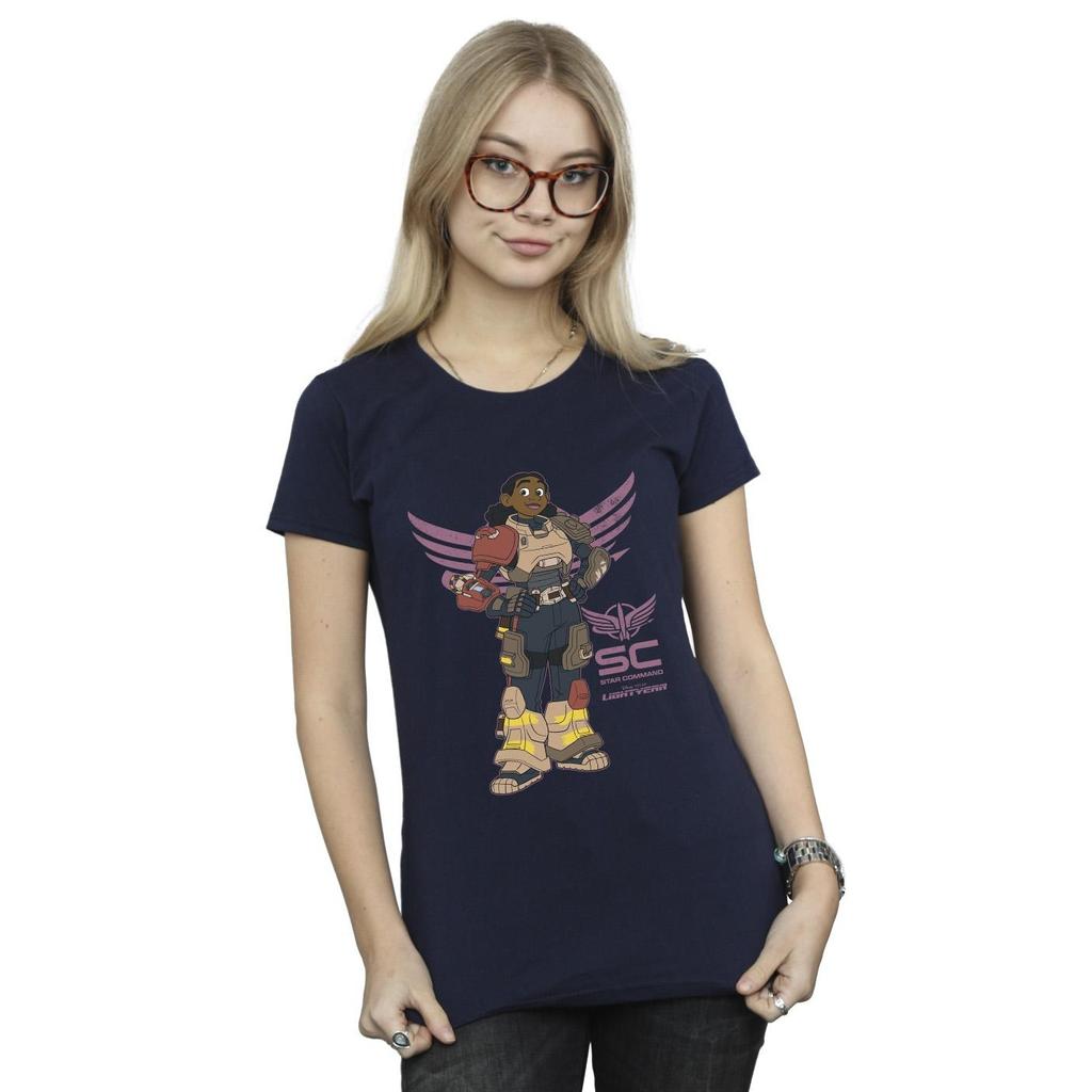 Disney Womens/Ladies Lightyear Izzy Star Command Cotton T-Shirt