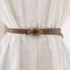 Retro Womens Minimalist Belt Metal Buckle Fashion Dress Decoration Belt Waist