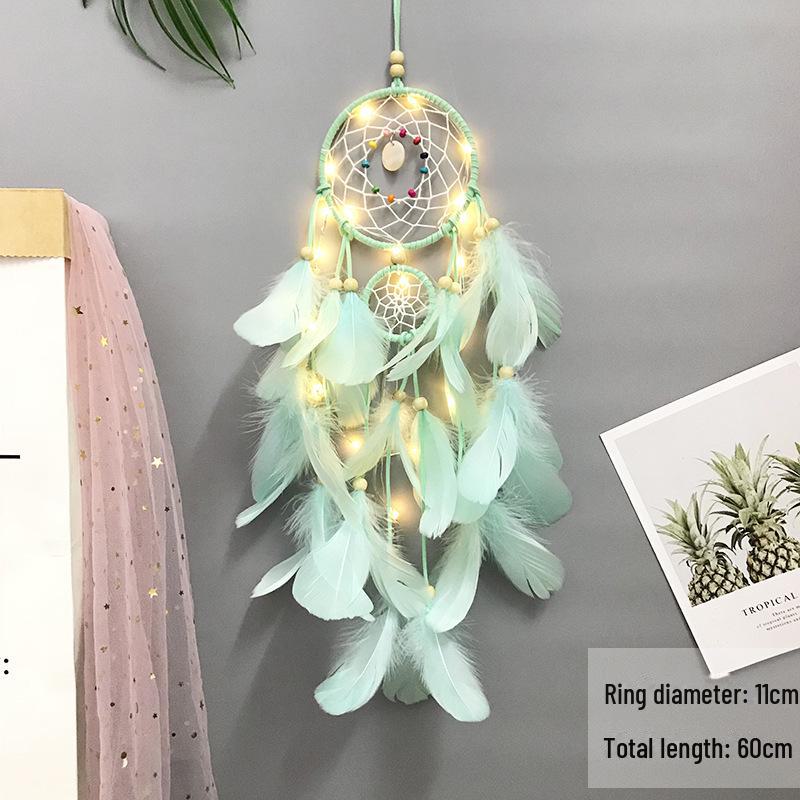 Подвеска-колокольчик в виде ловца снов «Три жизни, три мира» ручной работы — креативный подарок для украшения комнаты