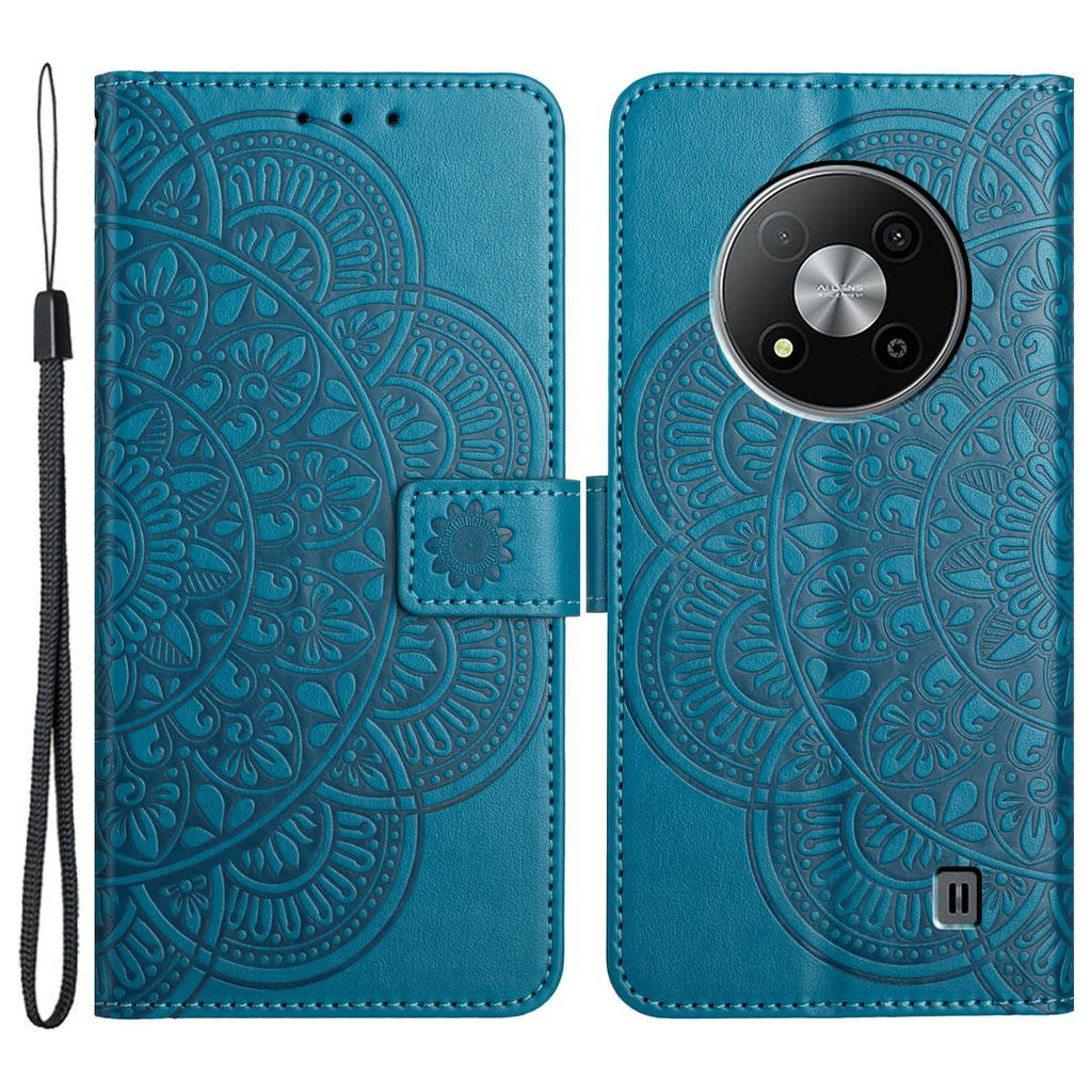 Для ZTE Blade A73 5G кожаный чехол Mandala Flower Wallet Flip Cover