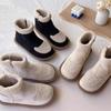 Flat with Winter Snow Boots Ankle Round Toe Ladies Shoes Fashion Turned-over Edge Concise Low Heel Women's Boots Botas
