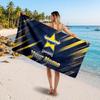 North Queensland Cowboys Customized Name Text Beach Towel, Soft Absorbent Towel Beach Pool Travel Personal Gift