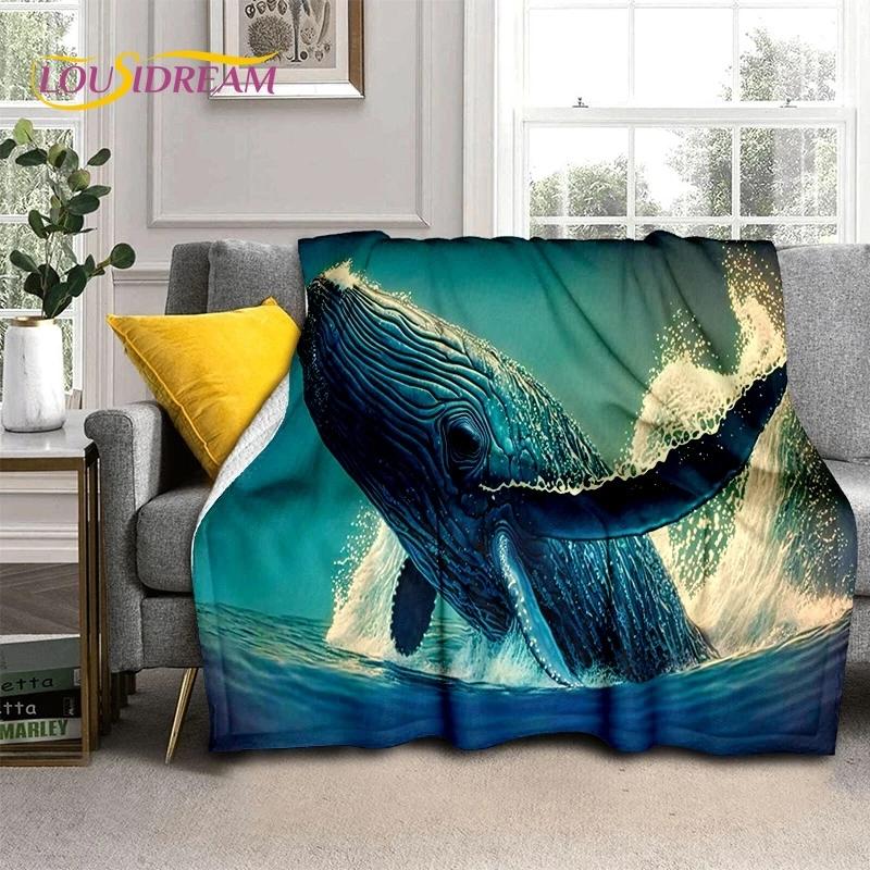 3D Подводный мир Морское дно Дельфин Мультфильм Мягкое фланелевое одеяло для кровати спальни дивана пикника, плед для отдыха на открытом воздухе