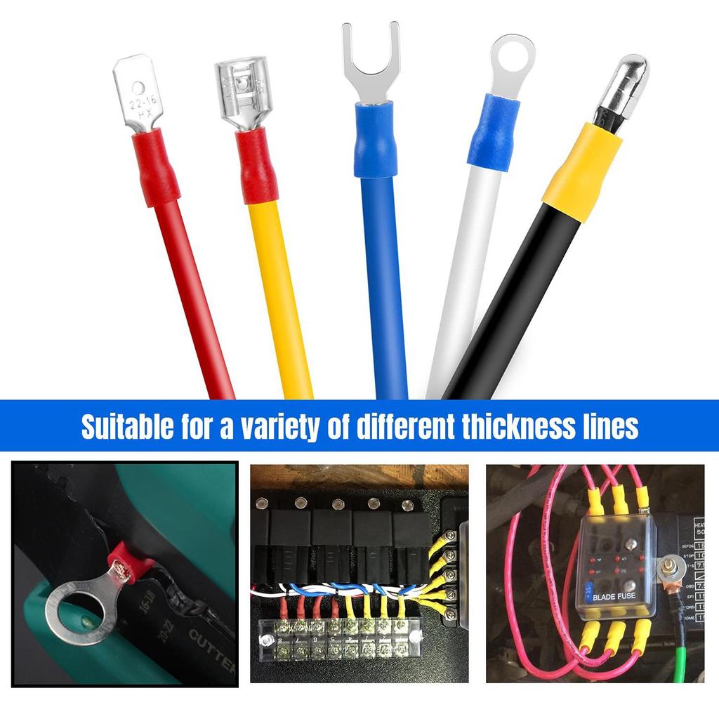 140/280 шт. Изолированные кабельные соединители Клемма обжимная лопаточная Набор соединителей со стриппером для проводов Медный контакт Обжимная заделка