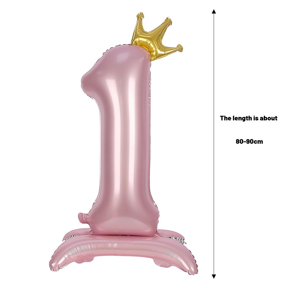 42-дюймовый декоративный розовый алюминиевый фольгированный цифровой воздушный шар с цифрой для украшения дня рождения, принадлежности для девочек на день рождения