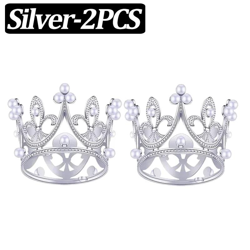 20/1 шт. Мини-корона, украшение для торта, принцесса, топпер, детская жемчужная тиара, украшение для свадебного торта на день рождения, вечеринку, украшение для торта