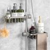 Bathroom Punch-Free Multi-Layer Storage Rack, Space-Aluminum Shower Shelf