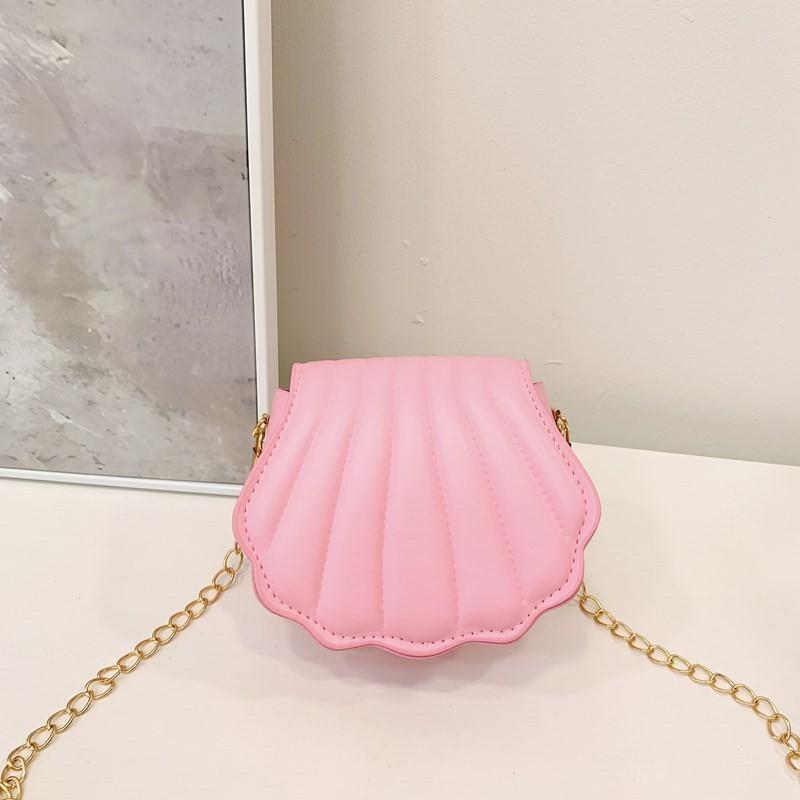 Shell Exquisite Cute Mini Childrens Shoulder Bag With Chain Style Casual