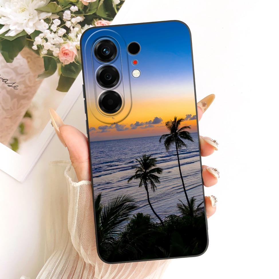 Чехол Для Tecno Camon 50 4G Чехол CN5 Роскошный Модный Цветы Кавайный Милый Расписной Ударопрочный Силиконовый Чехол Для Techno Camon 50 4G