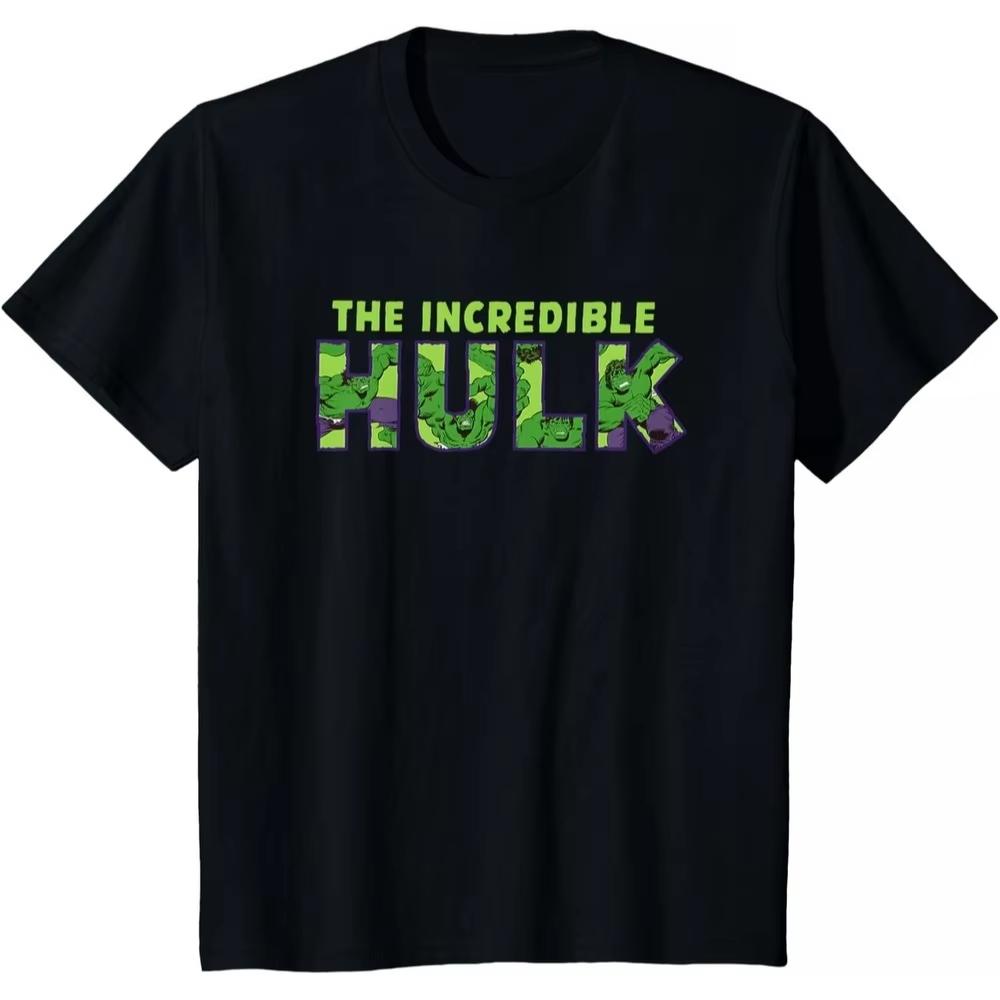 2026 Hulk TShirt Cartoon Comic Unisex Short Sleeve Pure Cotton Relaxed Fit Simple Crew Neck Leisure Top for Men Women Unisex