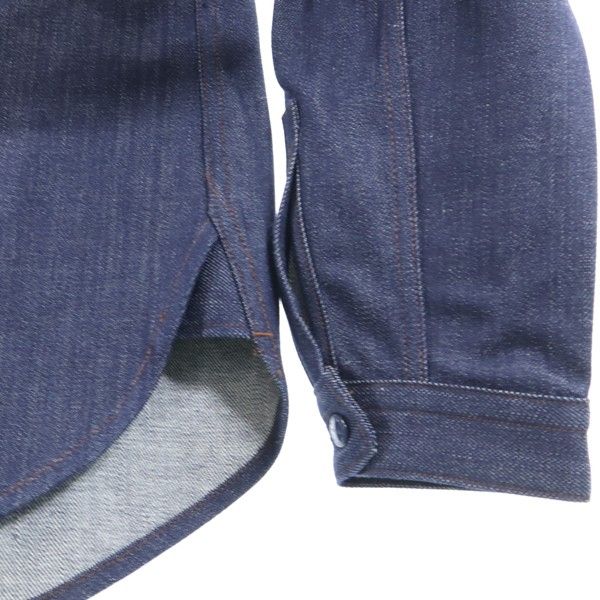 Unused Johnbull Long Sleeve Denim Shirt 36 Indigo Blue Eye Work Shirt Men's Used