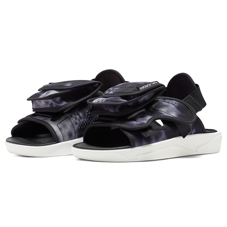 Сандалии Air Jordan Ls Slide Уютные Нескользящие Для Активного Отдыха и Спорта Черно-Белый Тай-дай 'Черный Белый' CZ0791-005