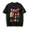 Графическая футболка в стиле Y2K Spice Girls Bratz Ретро 2000-е Ностальгия Принт Spicy Girls Топ для женщин Футболка из чистого хлопка