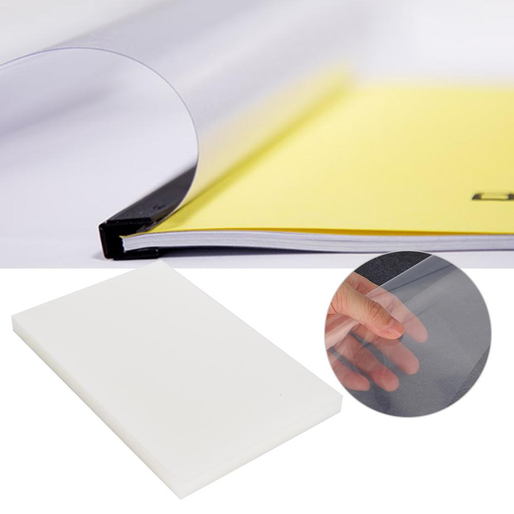 100 шт. переплетная пленка для обложки, канцелярские принадлежности, прозрачная, плоская, без царапин 