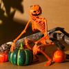 House Decoration Photography Props Halloween Human Skeleton Pumpkin Skull Body Figurine Bone Model
