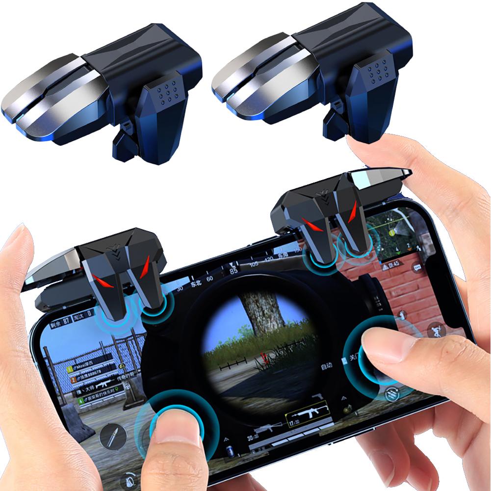 G21 Mobile Phone Game Trigger Gamepad Joystick 6-Finger Aim Shooting L1 R1 Key Button For Phone Android For PUBG Game Controller