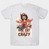 T Shirt Women One Cat Away From Crazy Harajuku Print Kawaii Tshirt Summer Short Sleeve Female T-Shirt Top Tee