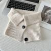 Knitted Wool Versatile Warm and Cold Neck Protection Button Shawl Neck Cover