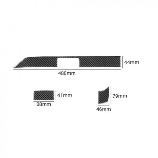 3 шт. Накладка на панель приборов для пассажира из углеродного волокна для Colorado/Canyon