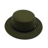 New Felt Hat Men Fedora Hats with Belt Women Vintage Trilby Caps Wool Fedora Warm Jazz Hat Chapeau Femme Feutre Panaman Hat
