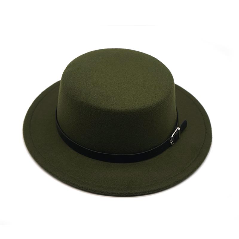 New Felt Hat Men Fedora Hats with Belt Women Vintage Trilby Caps Wool Fedora Warm Jazz Hat Chapeau Femme Feutre Panaman Hat